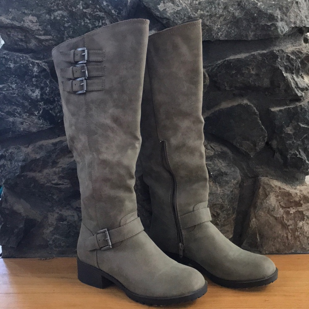 Fall army green Knee high boots